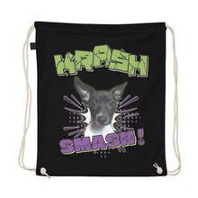 Load image into Gallery viewer, KRASH Smash Organic cotton drawstring bag