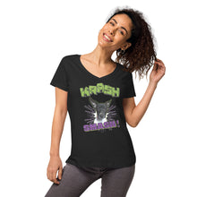Load image into Gallery viewer, KRASH Smash Women’s fitted v-neck t-shirt