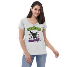 Load image into Gallery viewer, KRASH Smash Women’s recycled v-neck t-shirt