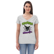Load image into Gallery viewer, KRASH Smash Women’s recycled v-neck t-shirt