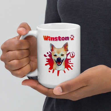 Winston White glossy mug