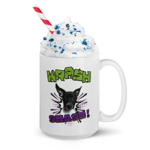 KRASH Smash White glossy mug 11oz, 15oz