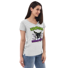 Load image into Gallery viewer, KRASH Smash Women’s recycled v-neck t-shirt